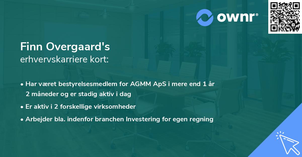 Finn Overgaard's erhvervskarriere kort