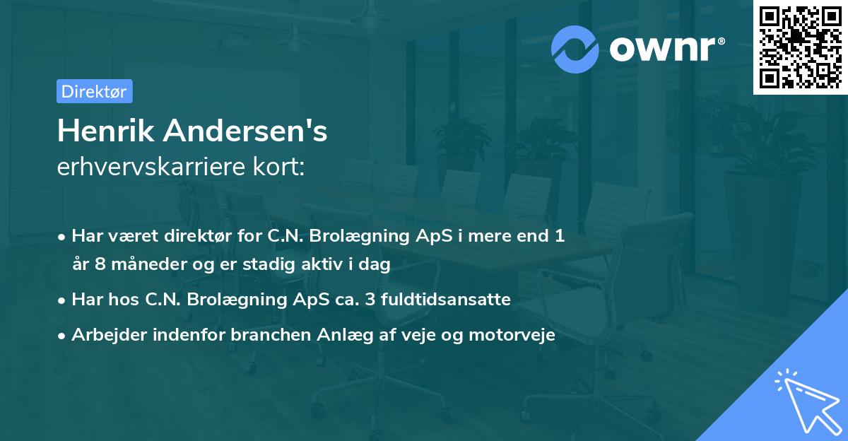 Henrik Andersen's erhvervskarriere kort