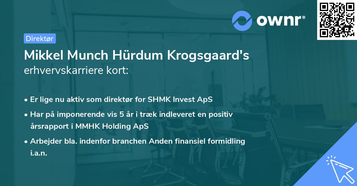Mikkel Munch Hürdum Krogsgaard's erhvervskarriere kort
