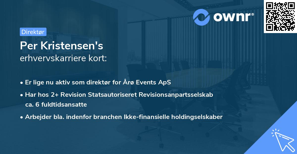Per Kristensen's erhvervskarriere kort