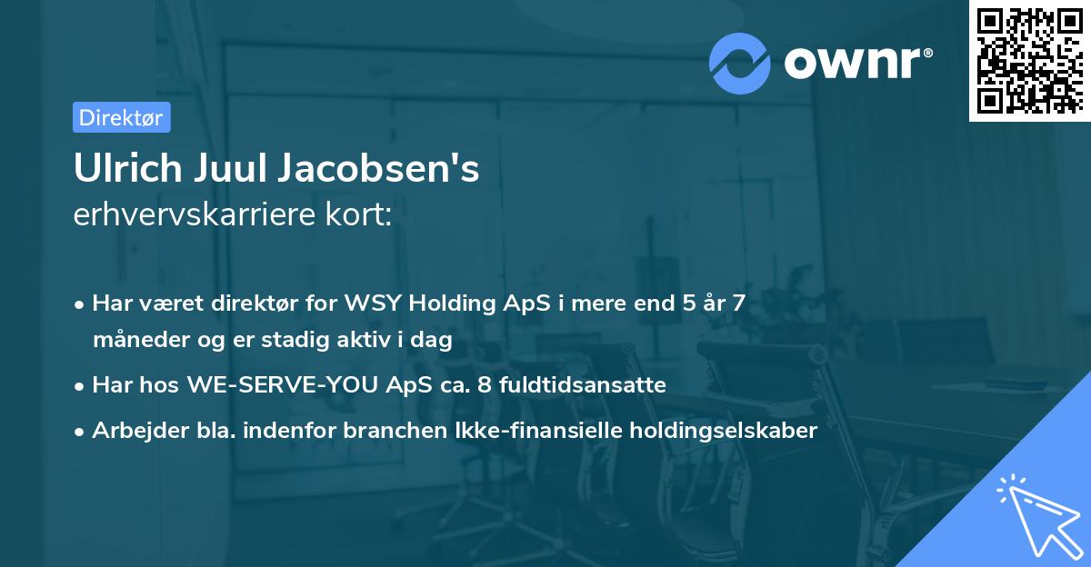 Ulrich Juul Jacobsen's erhvervskarriere kort