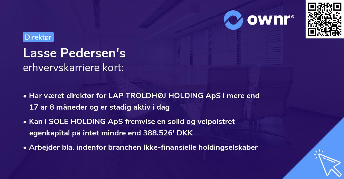 Lasse Pedersen's erhvervskarriere kort