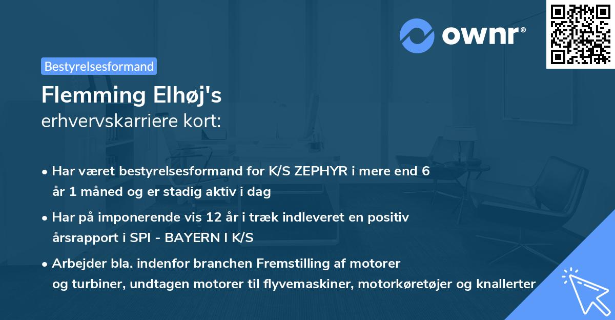 Flemming Elhøj's erhvervskarriere kort