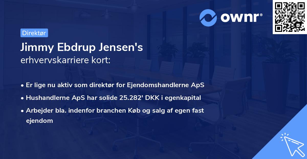 Jimmy Ebdrup Jensen's erhvervskarriere kort