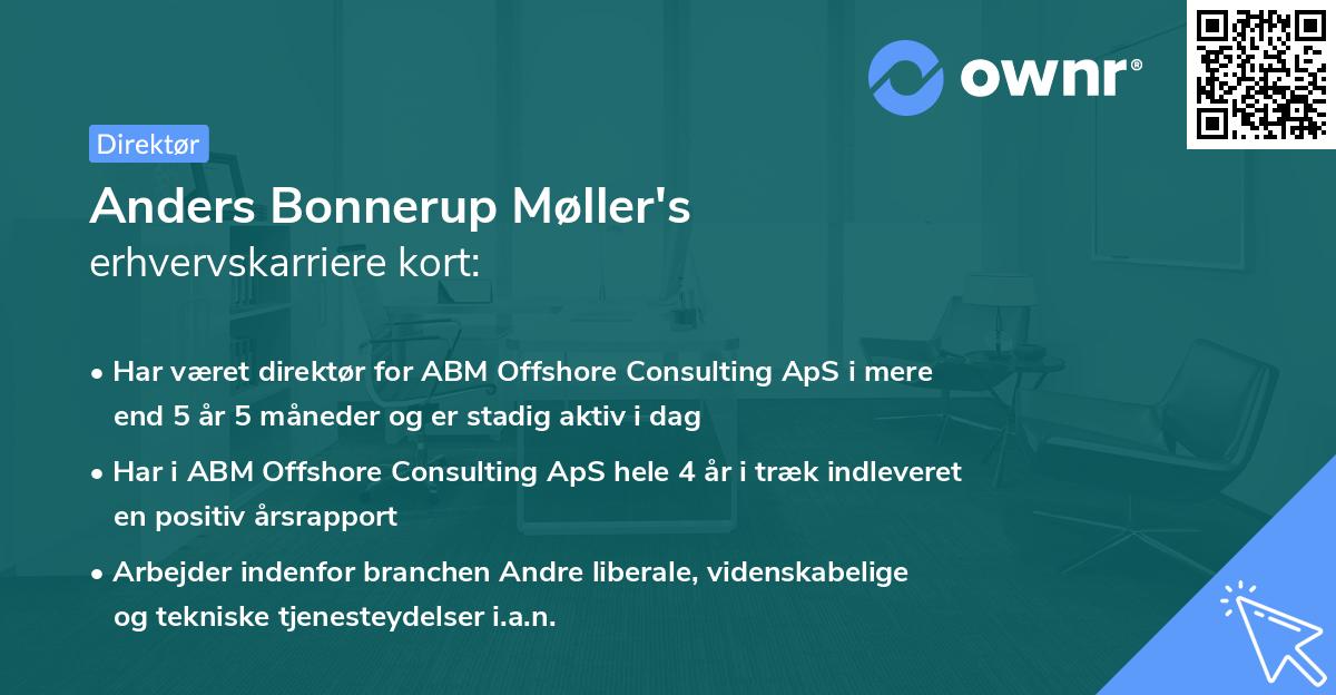 Anders Bonnerup Møller's erhvervskarriere kort
