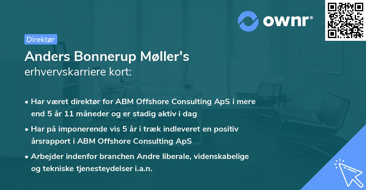Anders Bonnerup Møller's erhvervskarriere kort