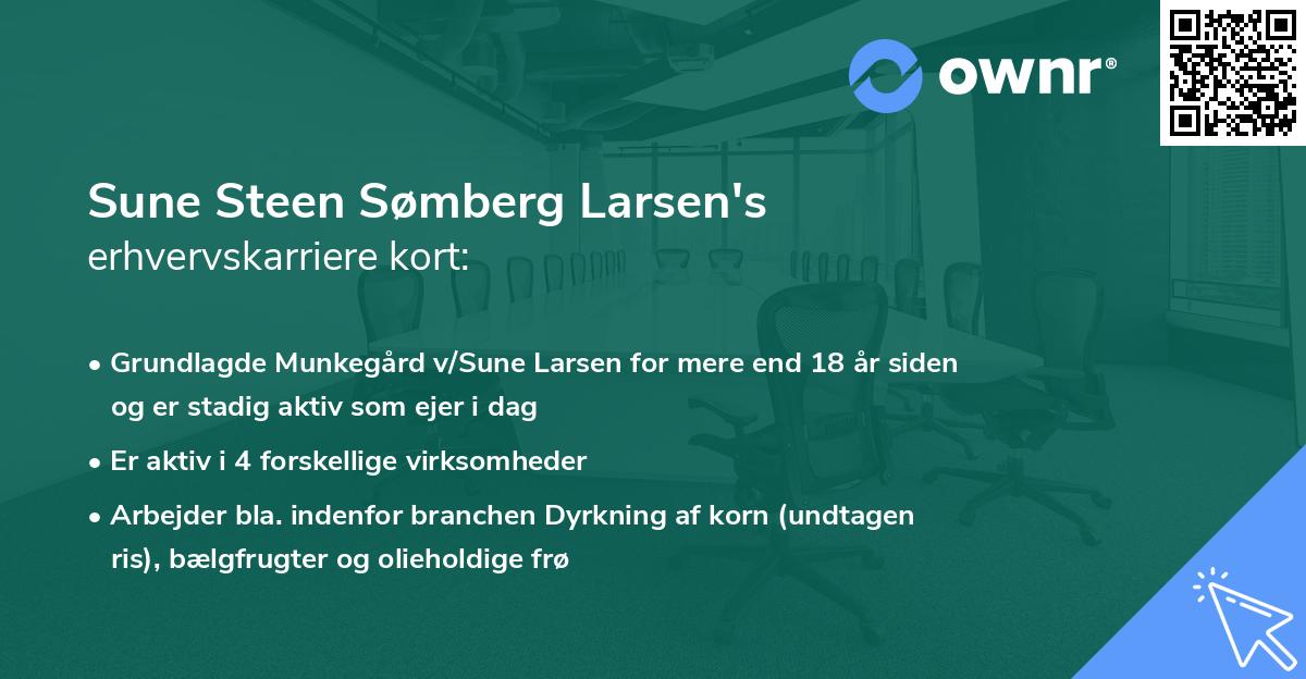 Sune Steen Sømberg Larsen's erhvervskarriere kort