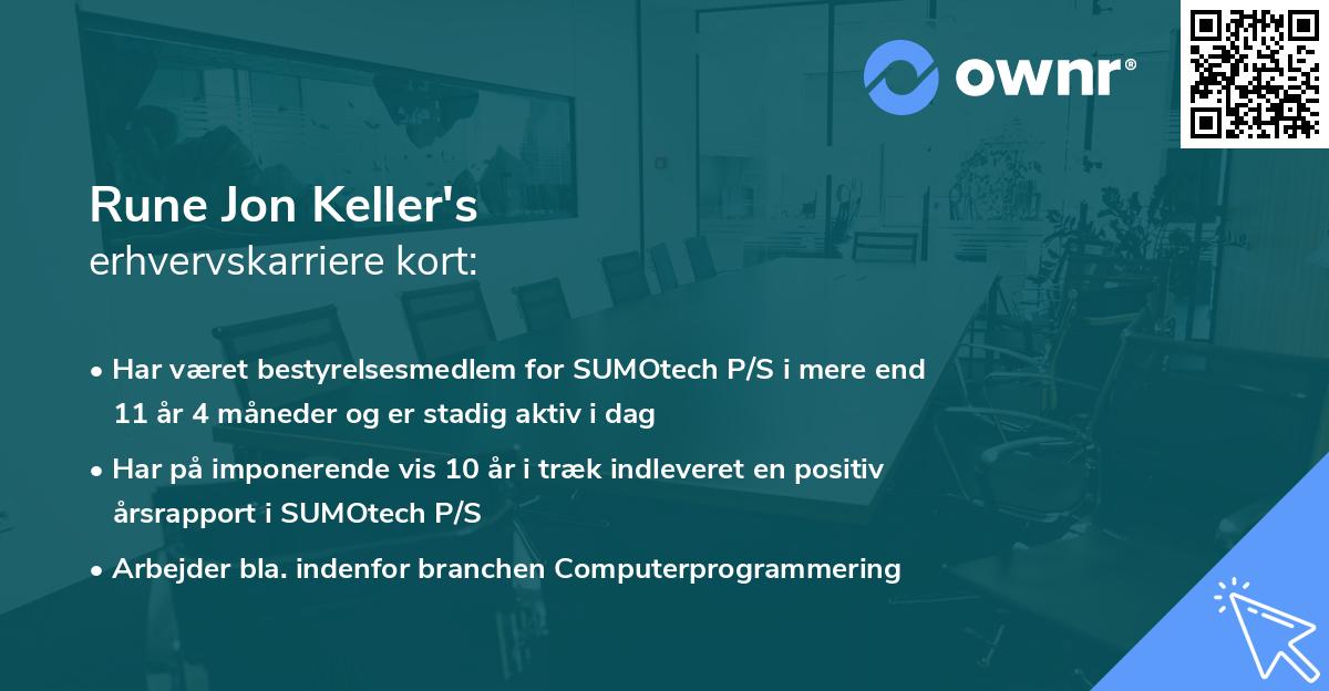 Rune Jon Keller's erhvervskarriere kort