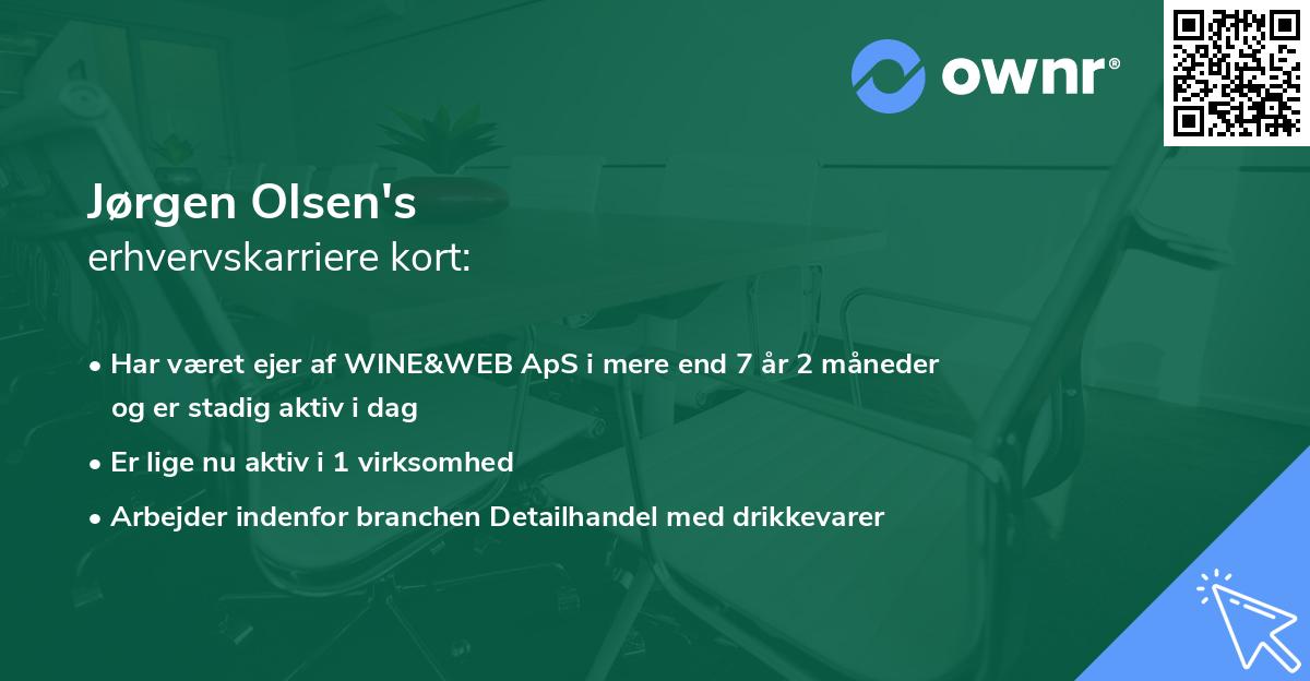 Jørgen Olsen's erhvervskarriere kort