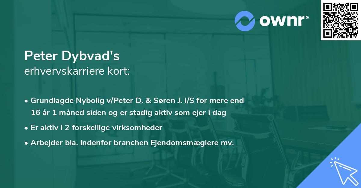 Peter Dybvad's erhvervskarriere kort