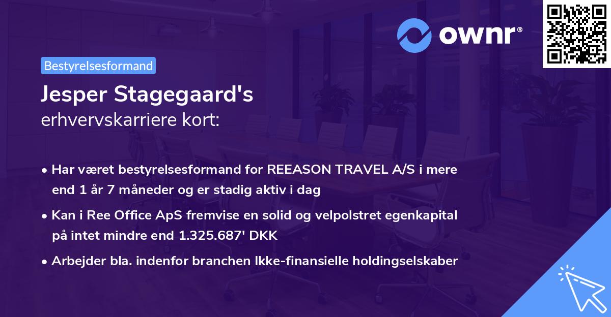 Jesper Stagegaard's erhvervskarriere kort