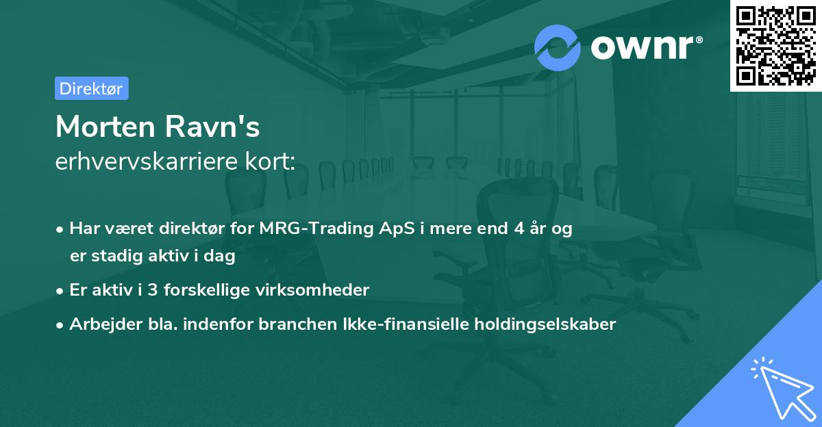 Morten Ravn's erhvervskarriere kort