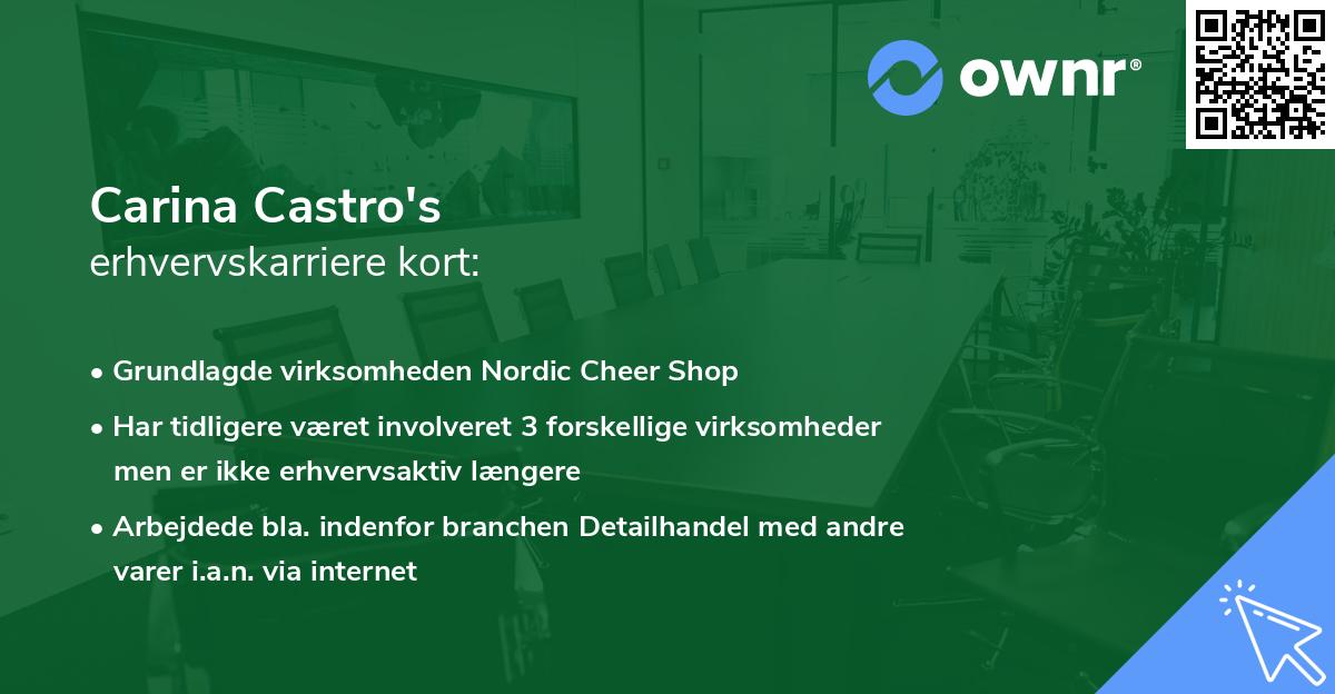 Carina Castro's erhvervskarriere kort