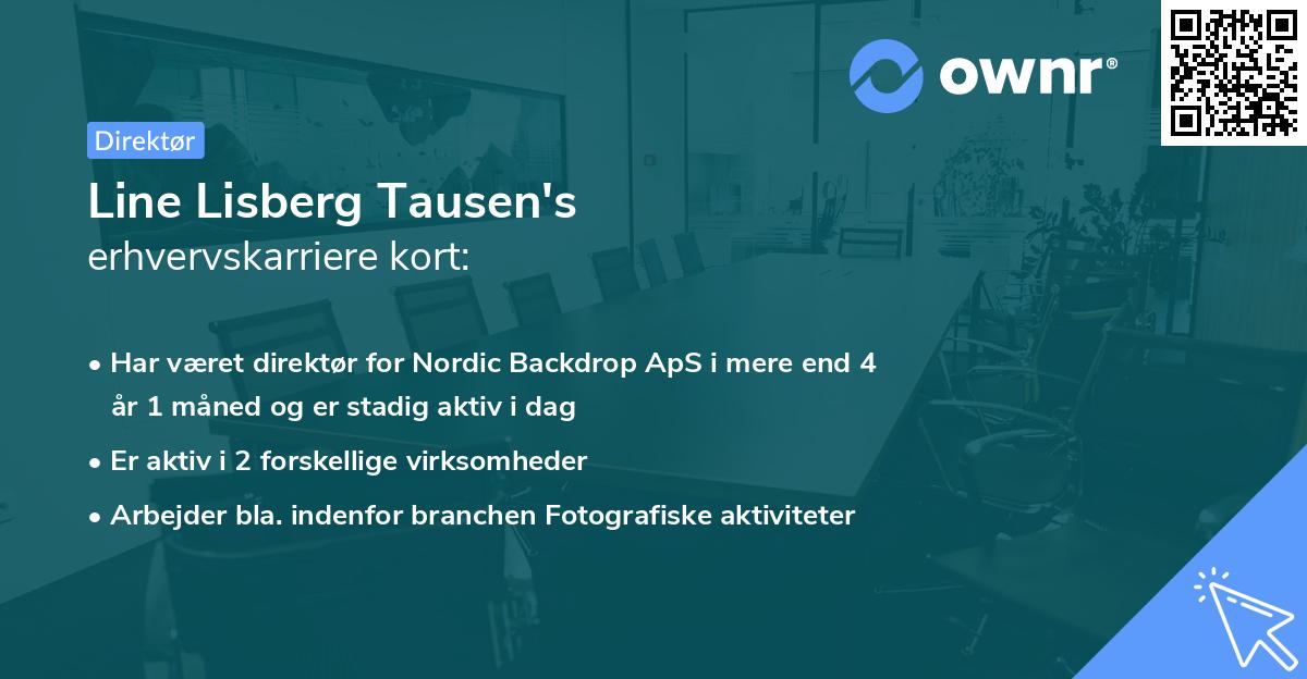 Line Lisberg Tausen's erhvervskarriere kort