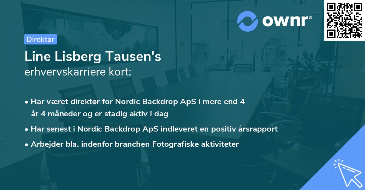 Line Lisberg Tausen's erhvervskarriere kort