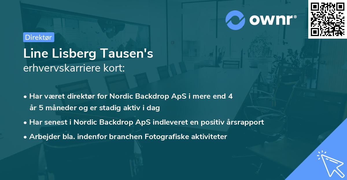 Line Lisberg Tausen's erhvervskarriere kort