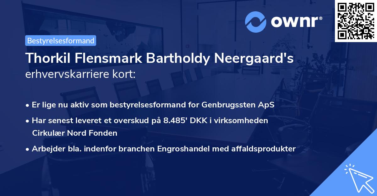 Thorkil Flensmark Bartholdy Neergaard's erhvervskarriere kort