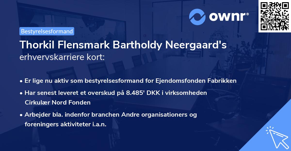 Thorkil Flensmark Bartholdy Neergaard's erhvervskarriere kort