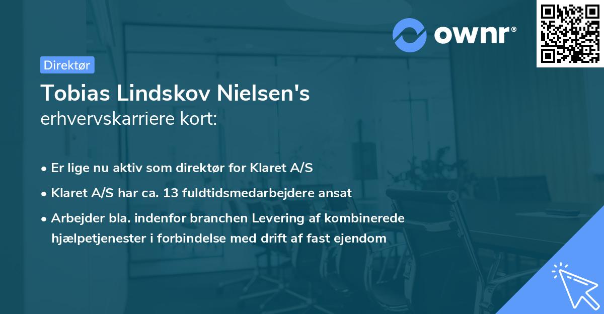 Tobias Lindskov Nielsen's erhvervskarriere kort