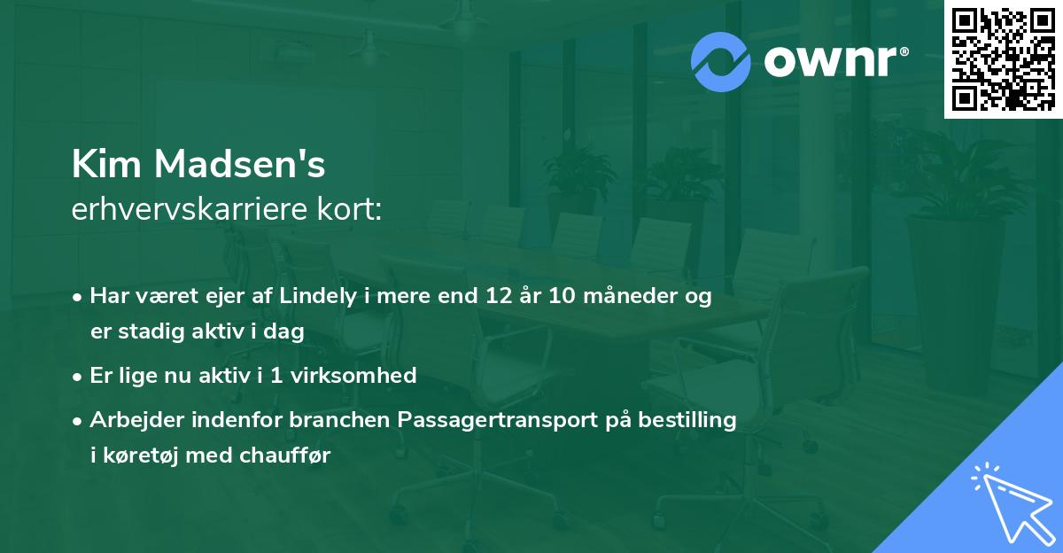 Kim Madsen's erhvervskarriere kort