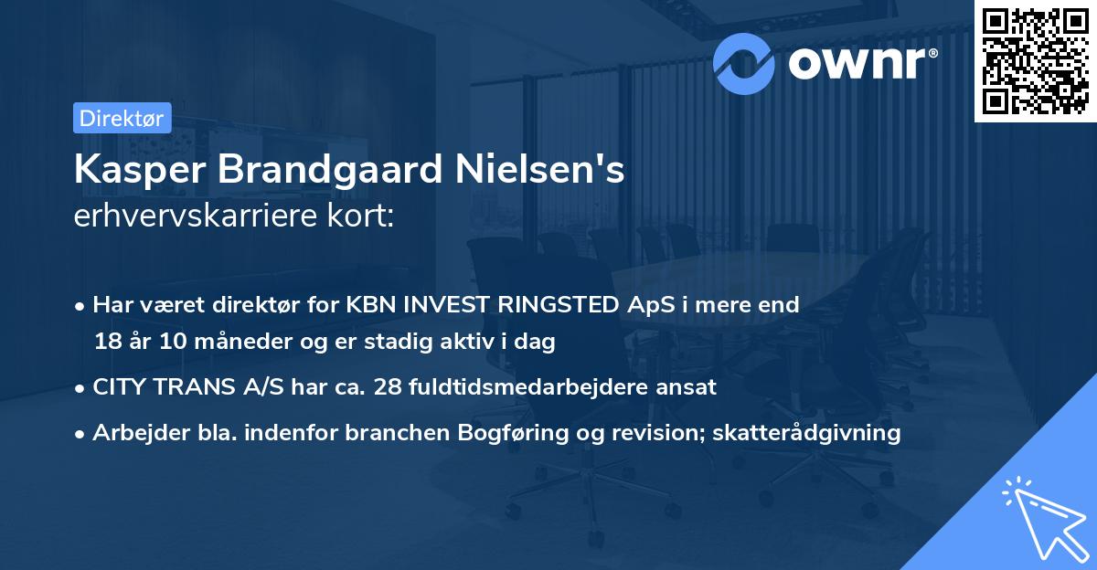 Kasper Brandgaard Nielsen's erhvervskarriere kort