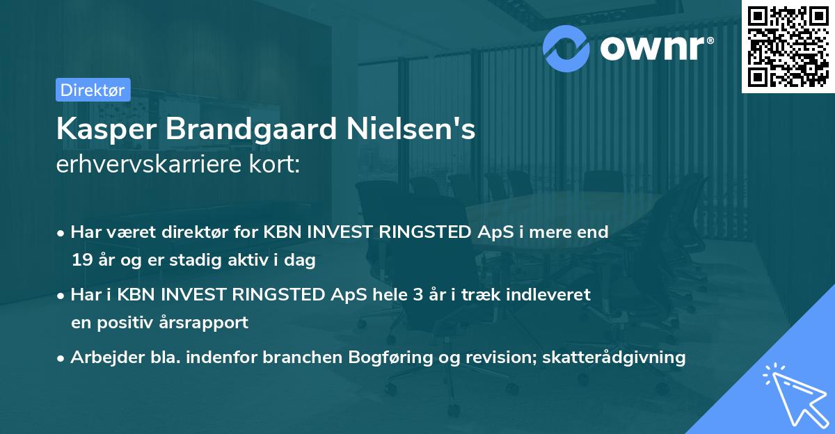 Kasper Brandgaard Nielsen's erhvervskarriere kort
