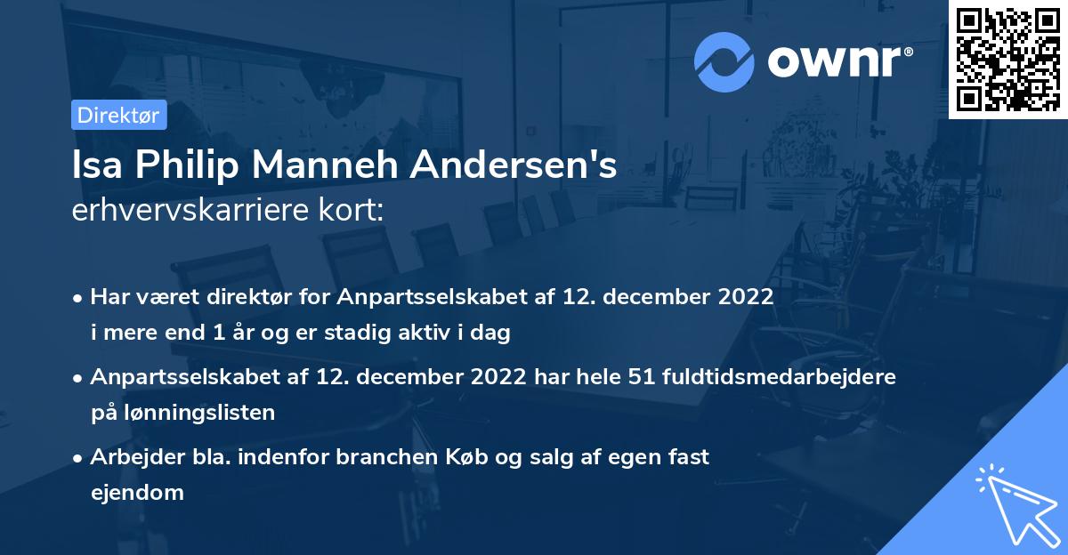 Isa Philip Manneh Andersen's erhvervskarriere kort