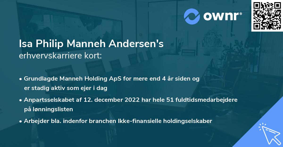 Isa Philip Manneh Andersen's erhvervskarriere kort