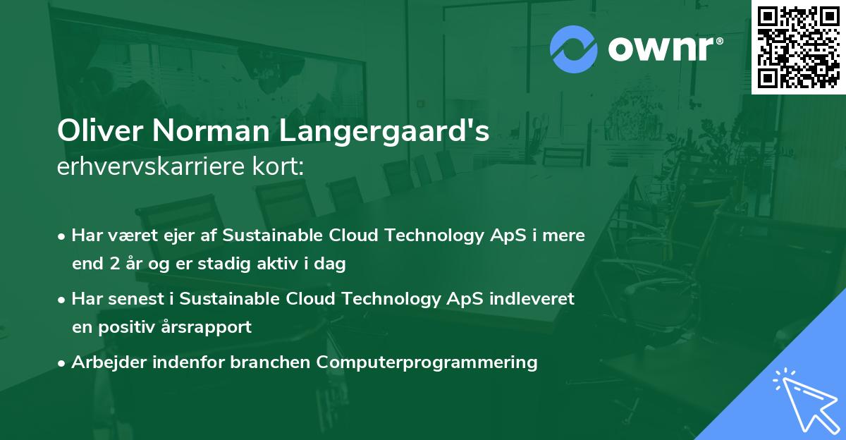 Oliver Norman Langergaard's erhvervskarriere kort