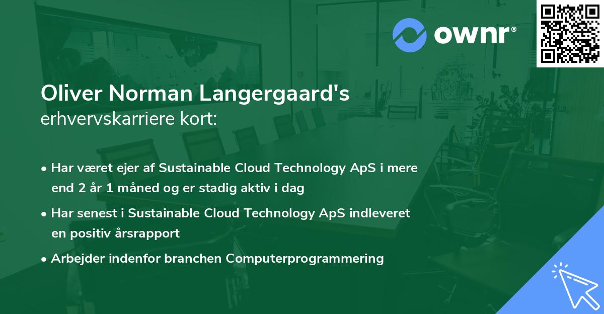 Oliver Norman Langergaard's erhvervskarriere kort