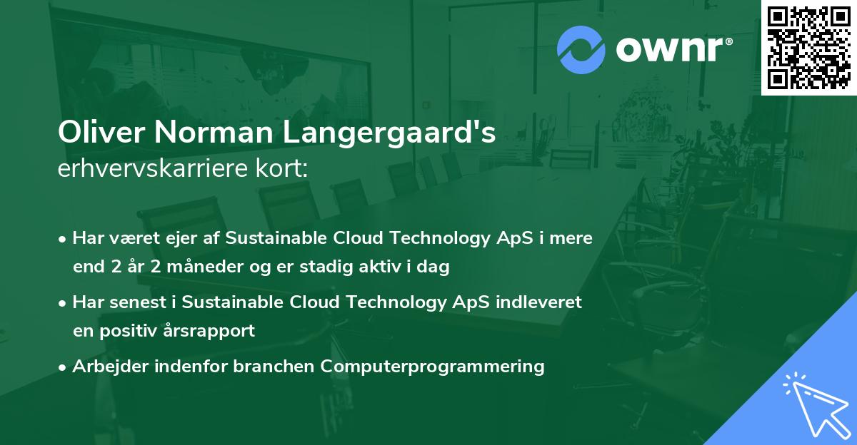 Oliver Norman Langergaard's erhvervskarriere kort