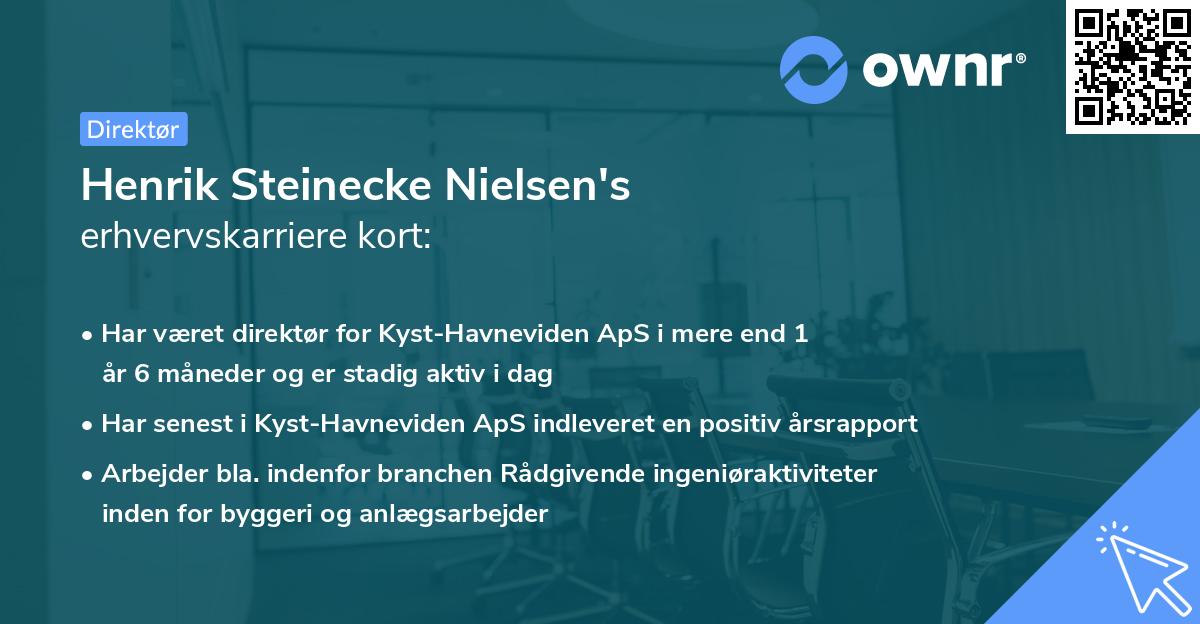 Henrik Steinecke Nielsen's erhvervskarriere kort