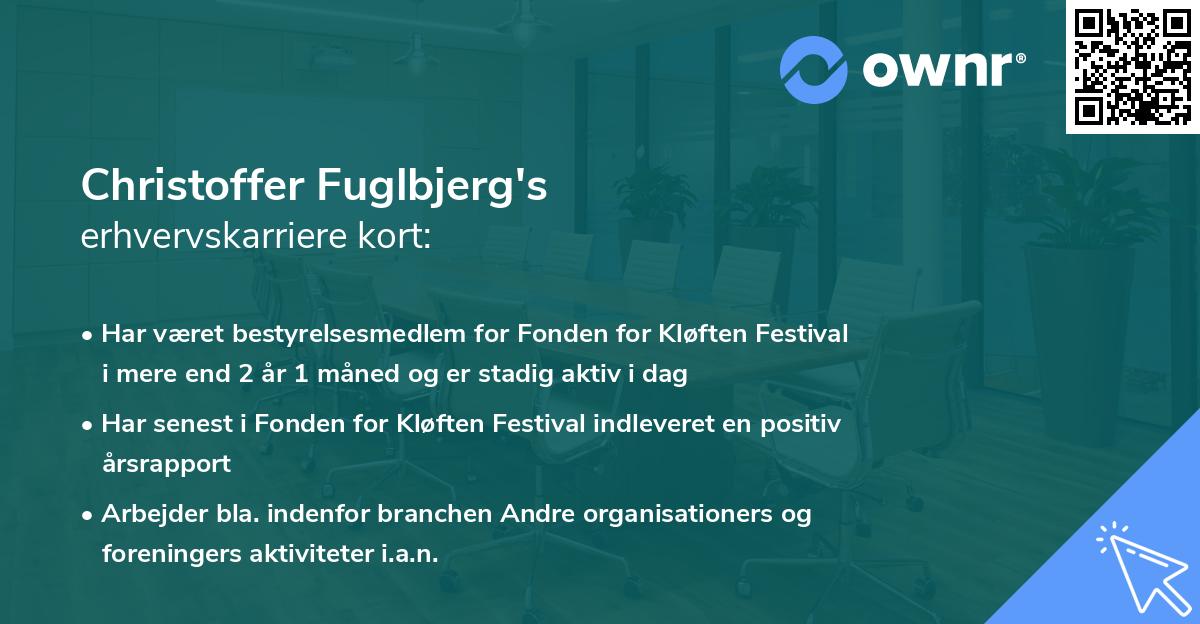 Christoffer Fuglbjerg's erhvervskarriere kort