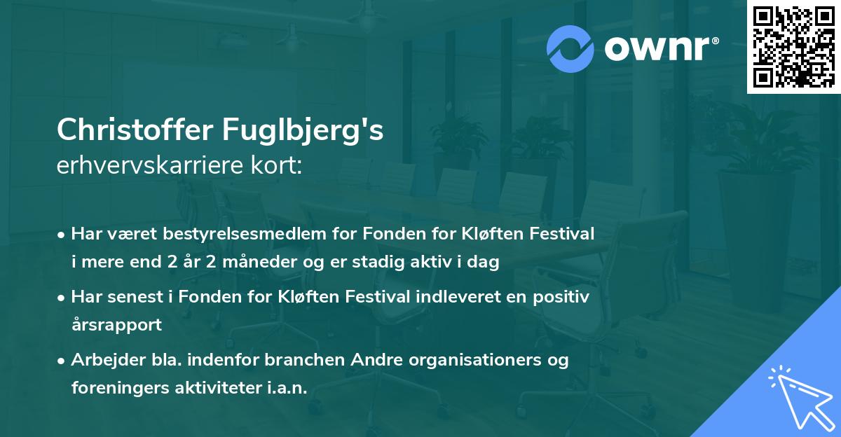 Christoffer Fuglbjerg's erhvervskarriere kort