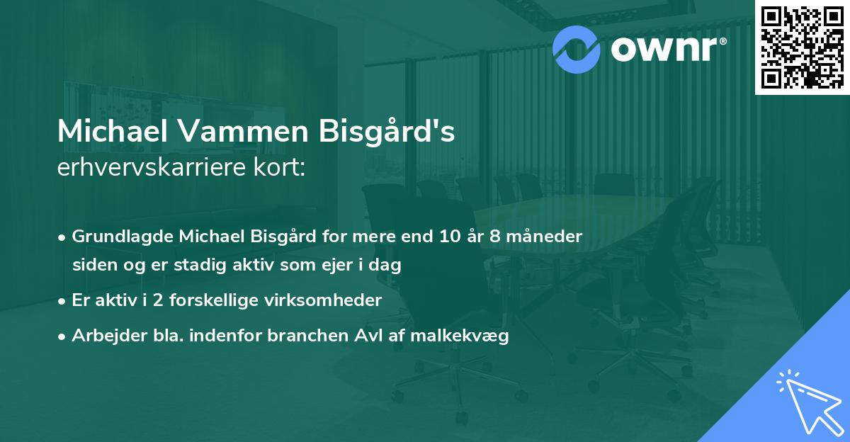 Michael Vammen Bisgård's erhvervskarriere kort