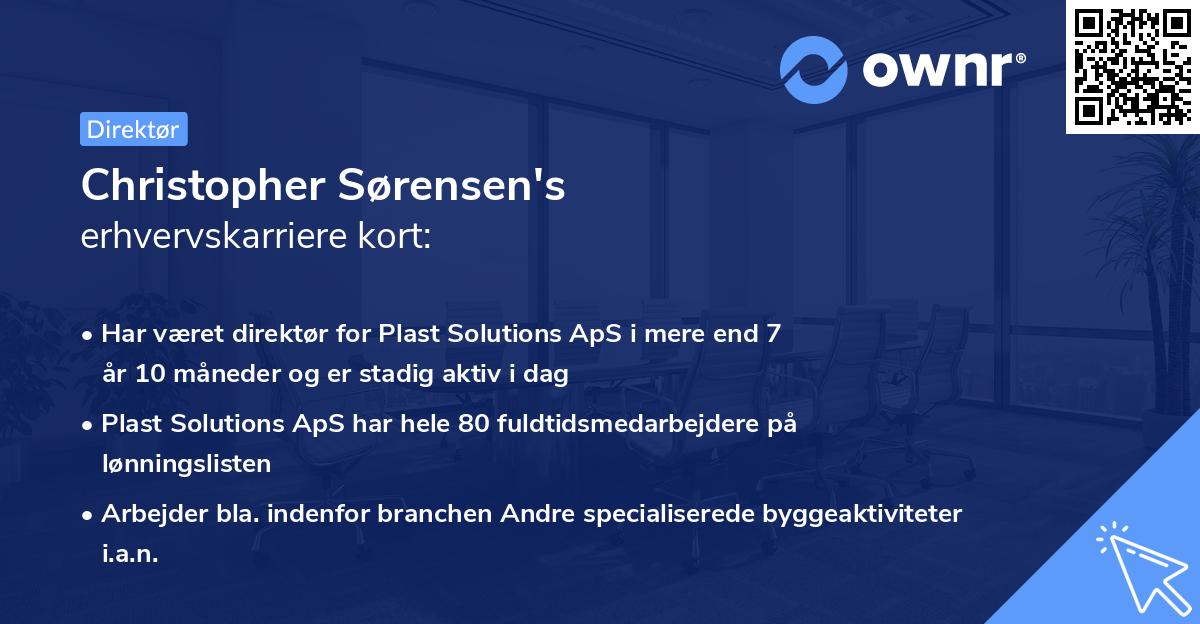 Christopher Sørensen's erhvervskarriere kort