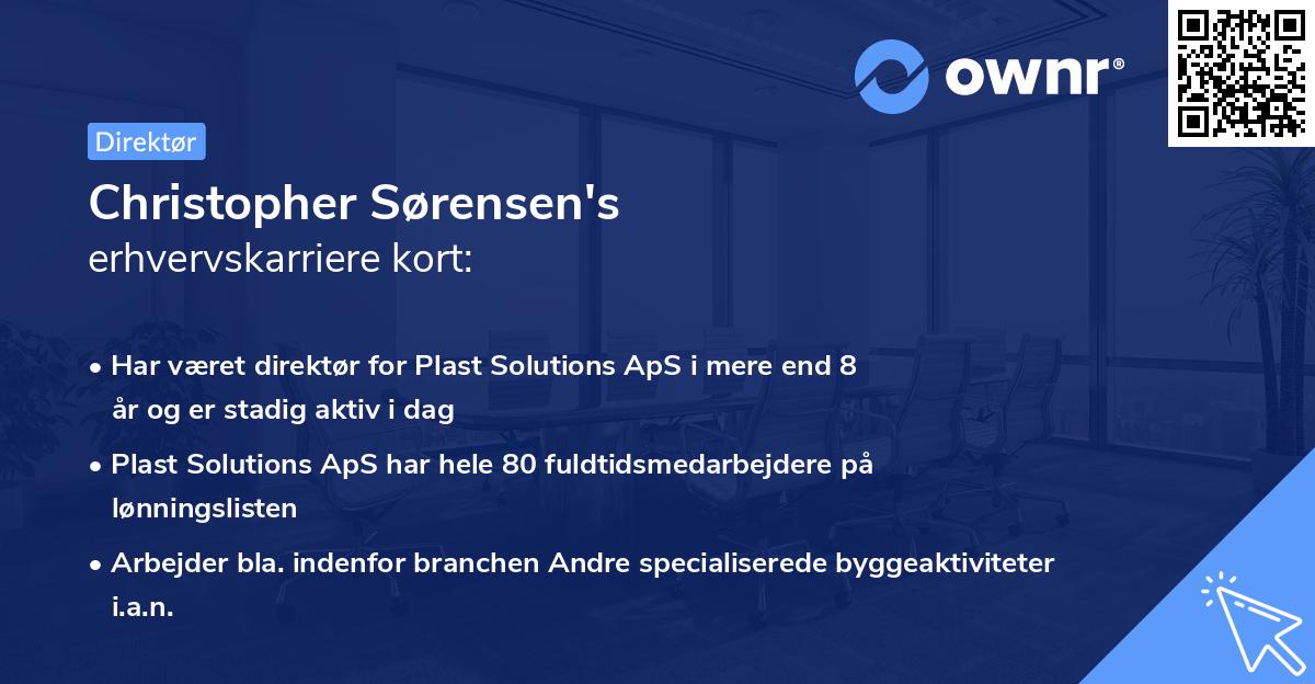Christopher Sørensen's erhvervskarriere kort