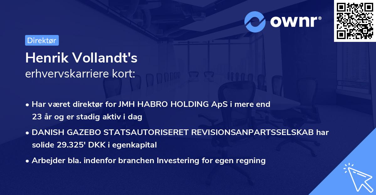 Henrik Vollandt's erhvervskarriere kort