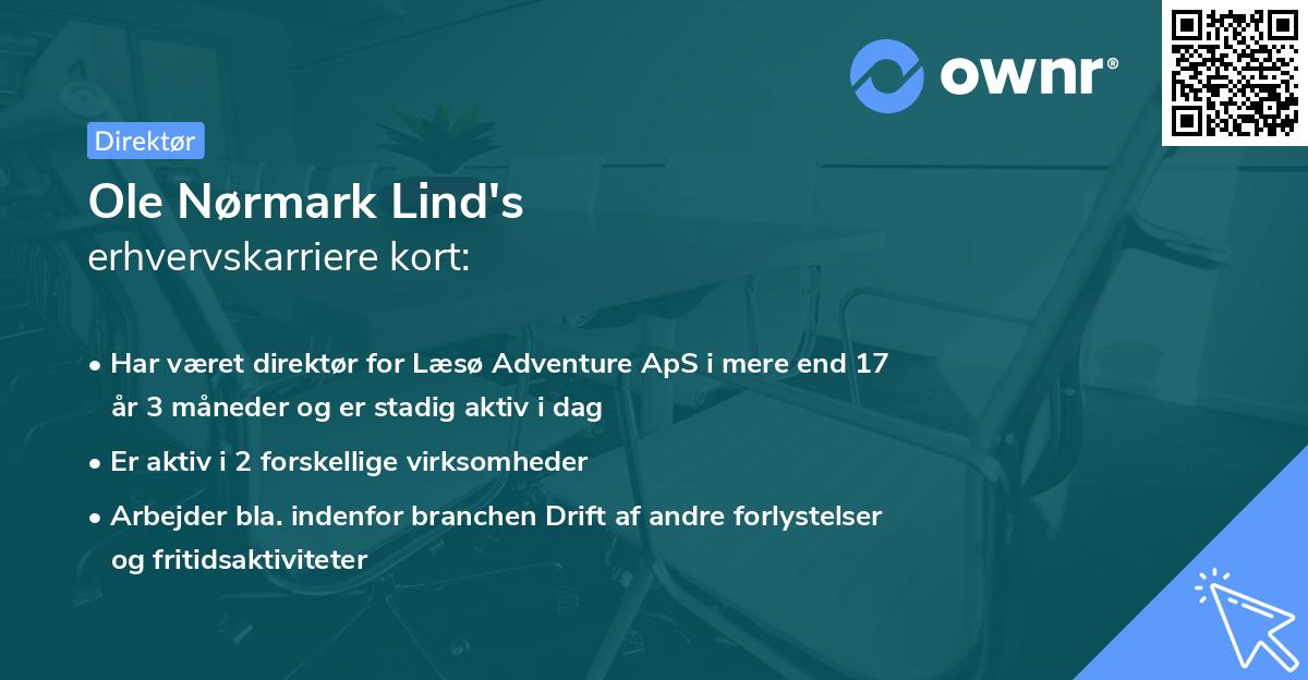 Ole Nørmark Lind's erhvervskarriere kort