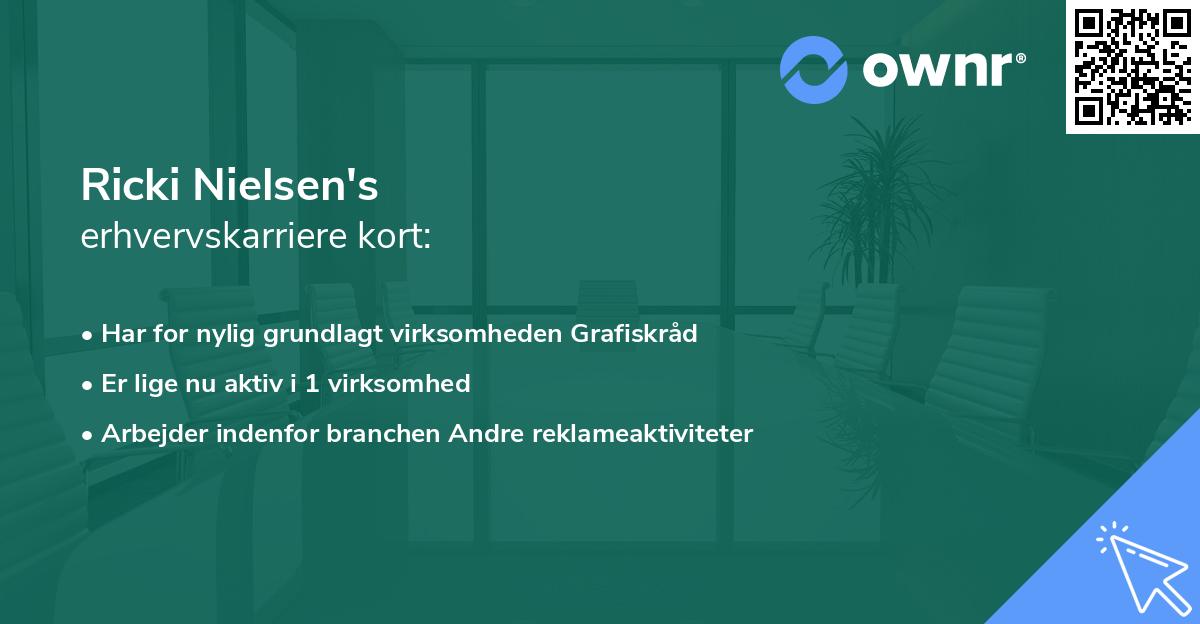 Ricki Nielsen's erhvervskarriere kort