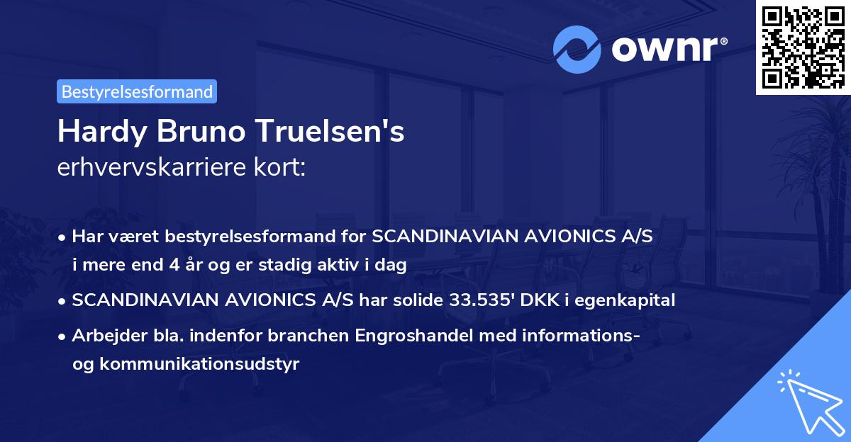 Hardy Bruno Truelsen's erhvervskarriere kort