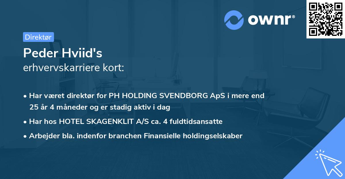 Peder Hviid's erhvervskarriere kort