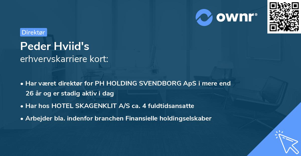 Peder Hviid's erhvervskarriere kort