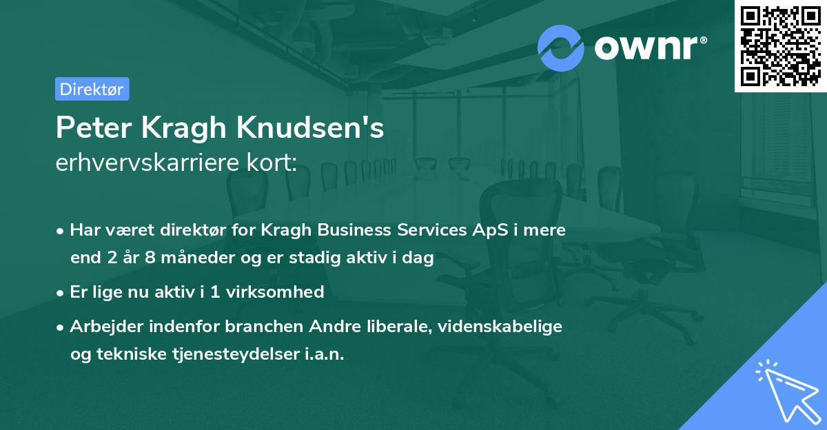 Peter Kragh Knudsen's erhvervskarriere kort
