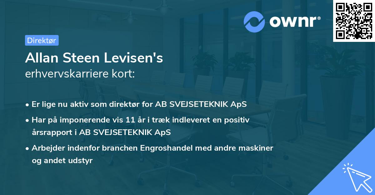 Allan Steen Levisen's erhvervskarriere kort