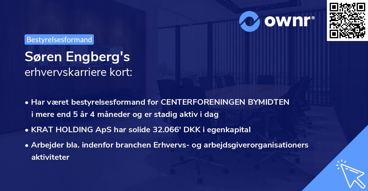 Søren Engberg's erhvervskarriere kort