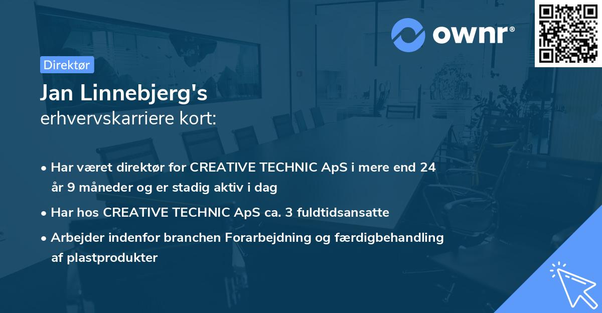 Jan Linnebjerg's erhvervskarriere kort