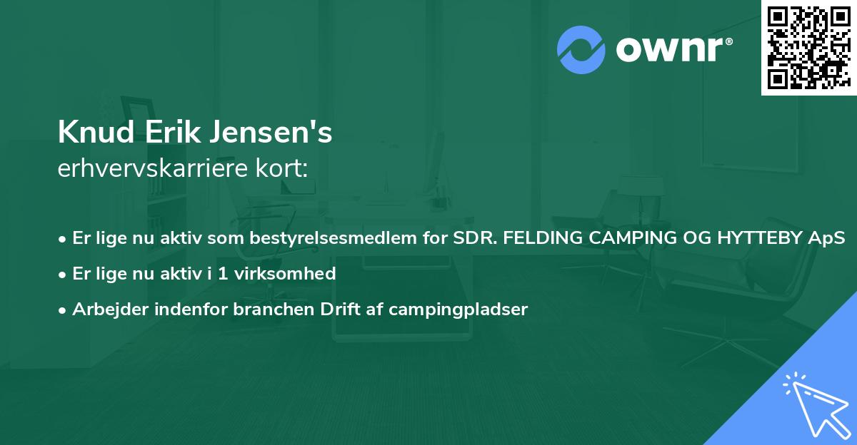 Knud Erik Jensen's erhvervskarriere kort