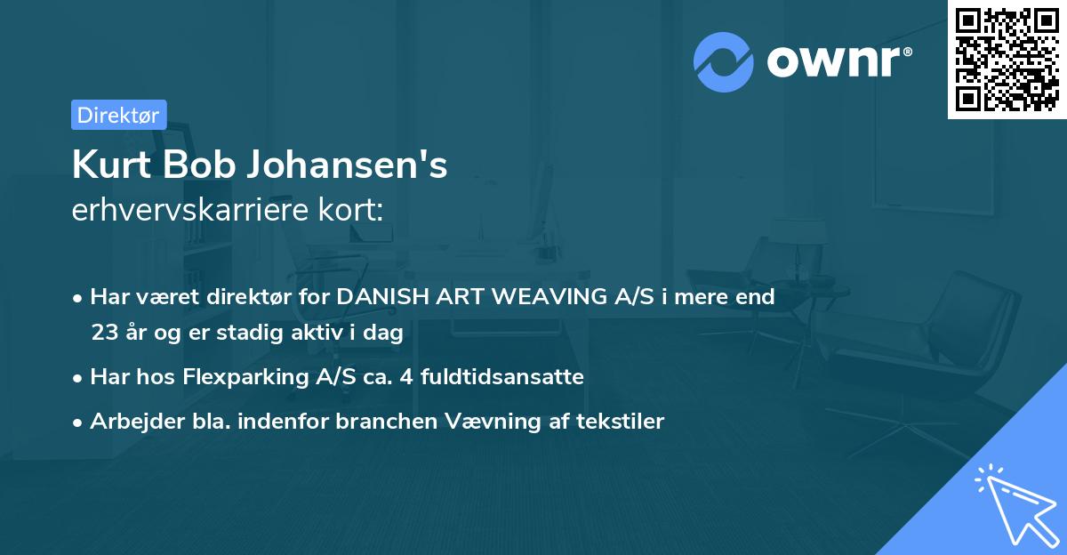 Kurt Bob Johansen's erhvervskarriere kort