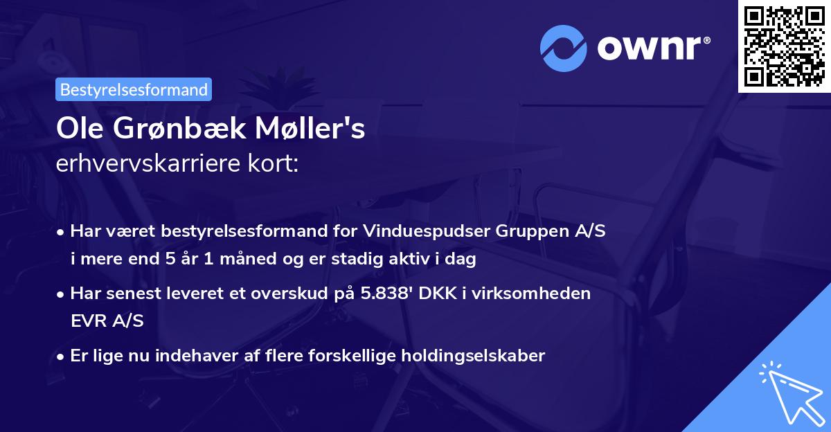 Ole Grønbæk Møller's erhvervskarriere kort